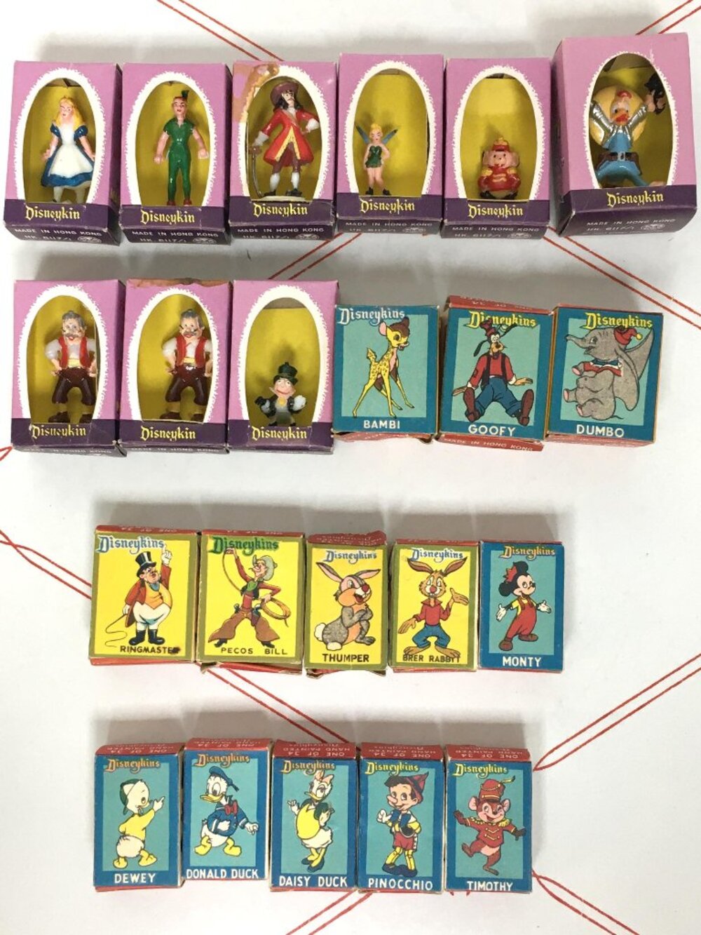 Set of 22 Vintage 1960's Miniature "Disneykins" by Marx